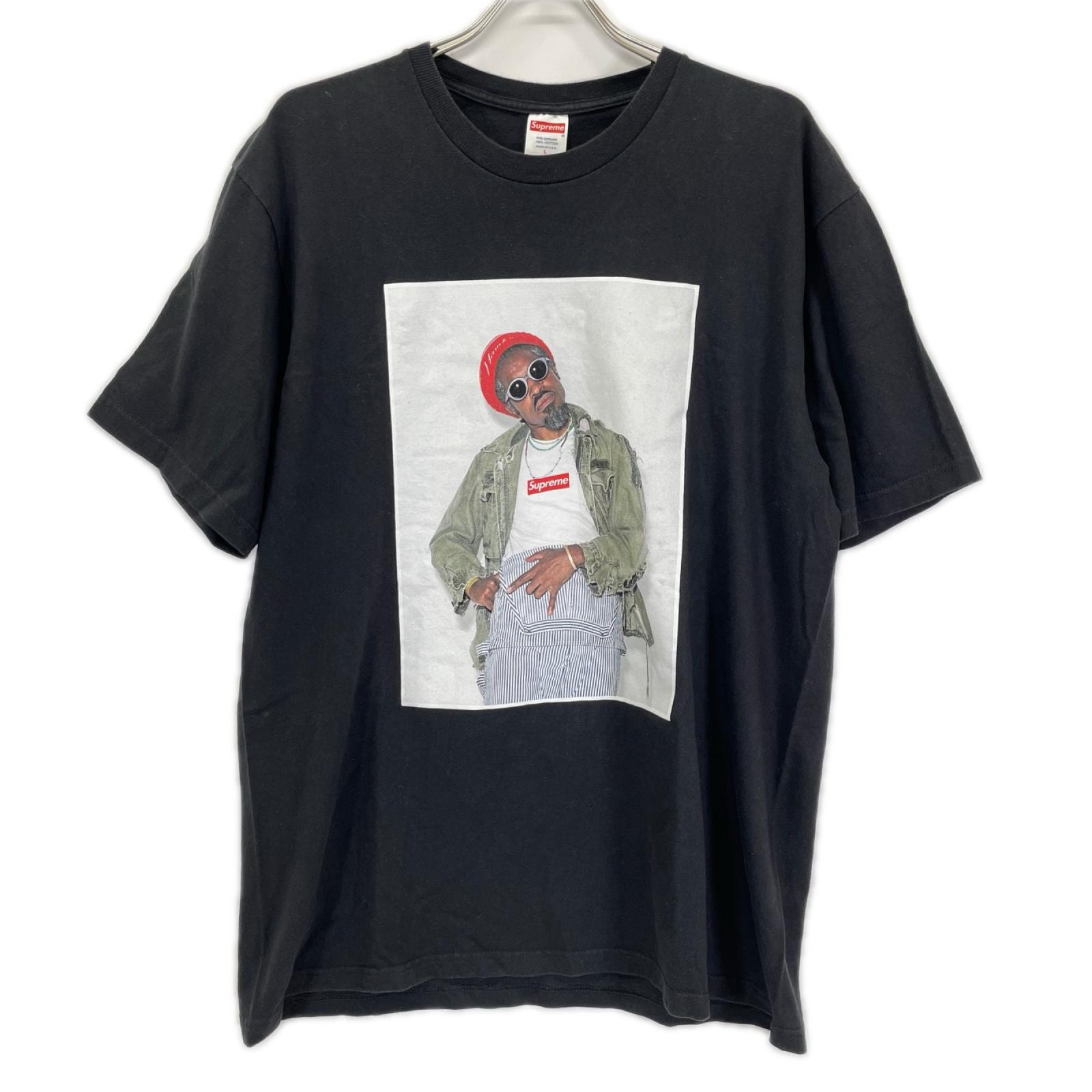 シュプリーム 22FW ブラック Andre 3000 Tシャツ L