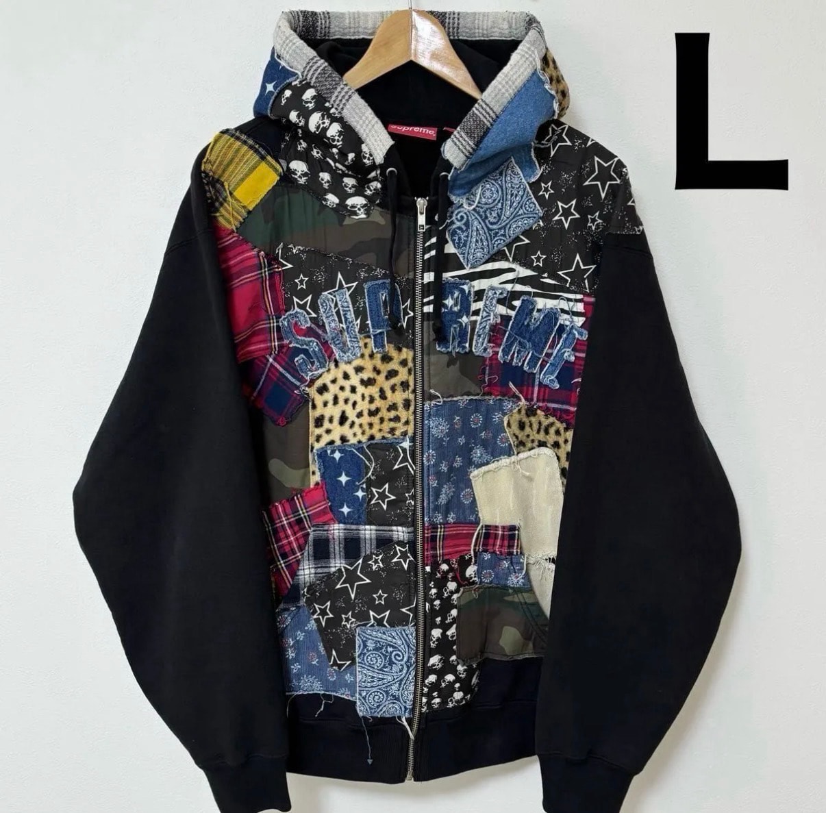 Supreme Patchwork Zip Up Hooded Sweatshirt "Multi"