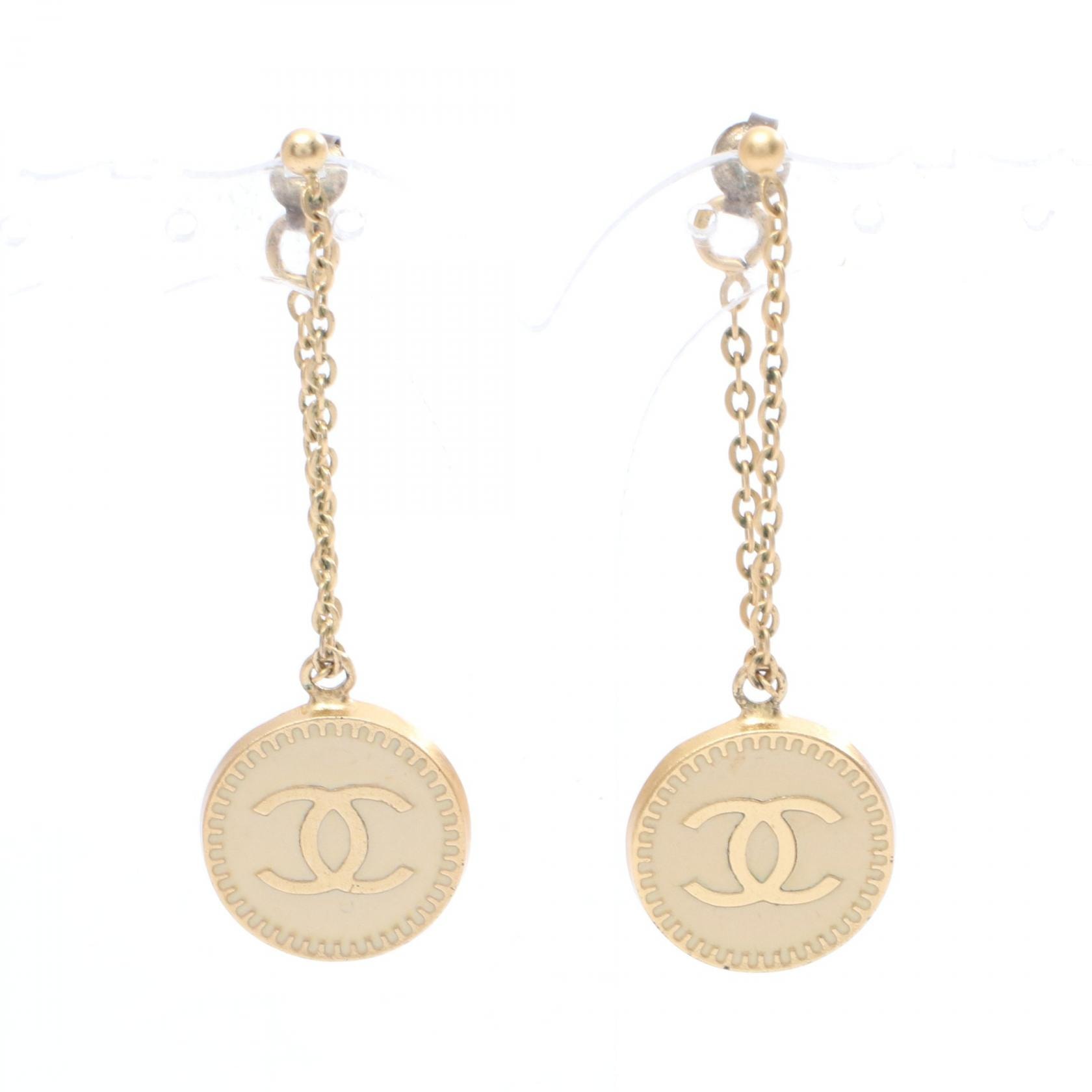 シャネル CHANEL ココマーク サークル ピアス ジュエリー GP(ゴールドメッキ) レディース ゴールド系 01P 【中古】