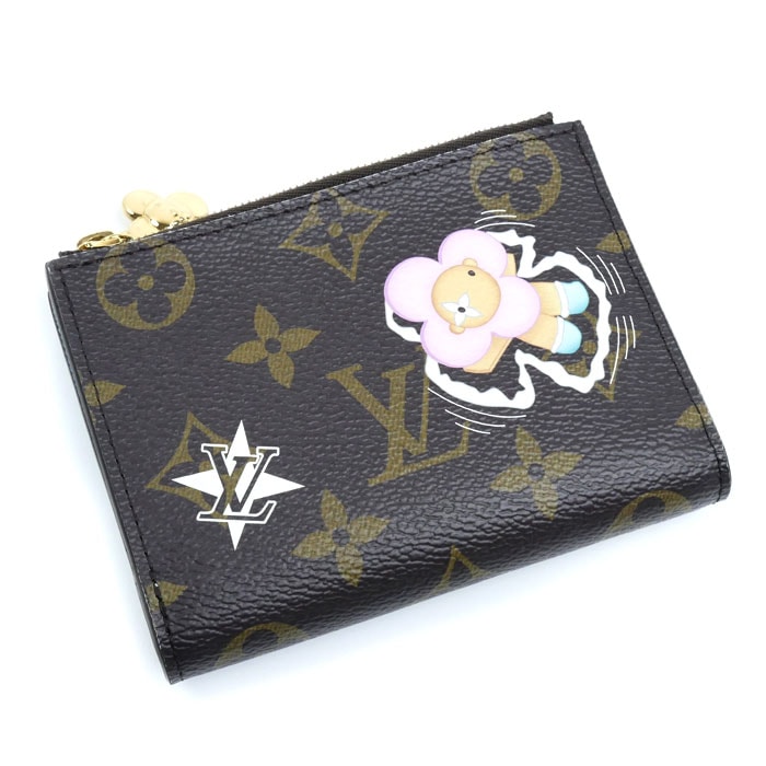 LOUIS VUITTON ルイ・ヴィトン ヴィヴィエンヌ ポルトフォイユ・リサ 二つ折り財布 モノグラム ブラウン M12487 IC レディース【中古】