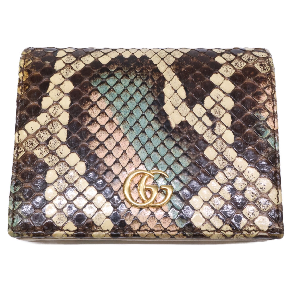 グッチ 456126 ダブルG パイソン カードケース ウォレット