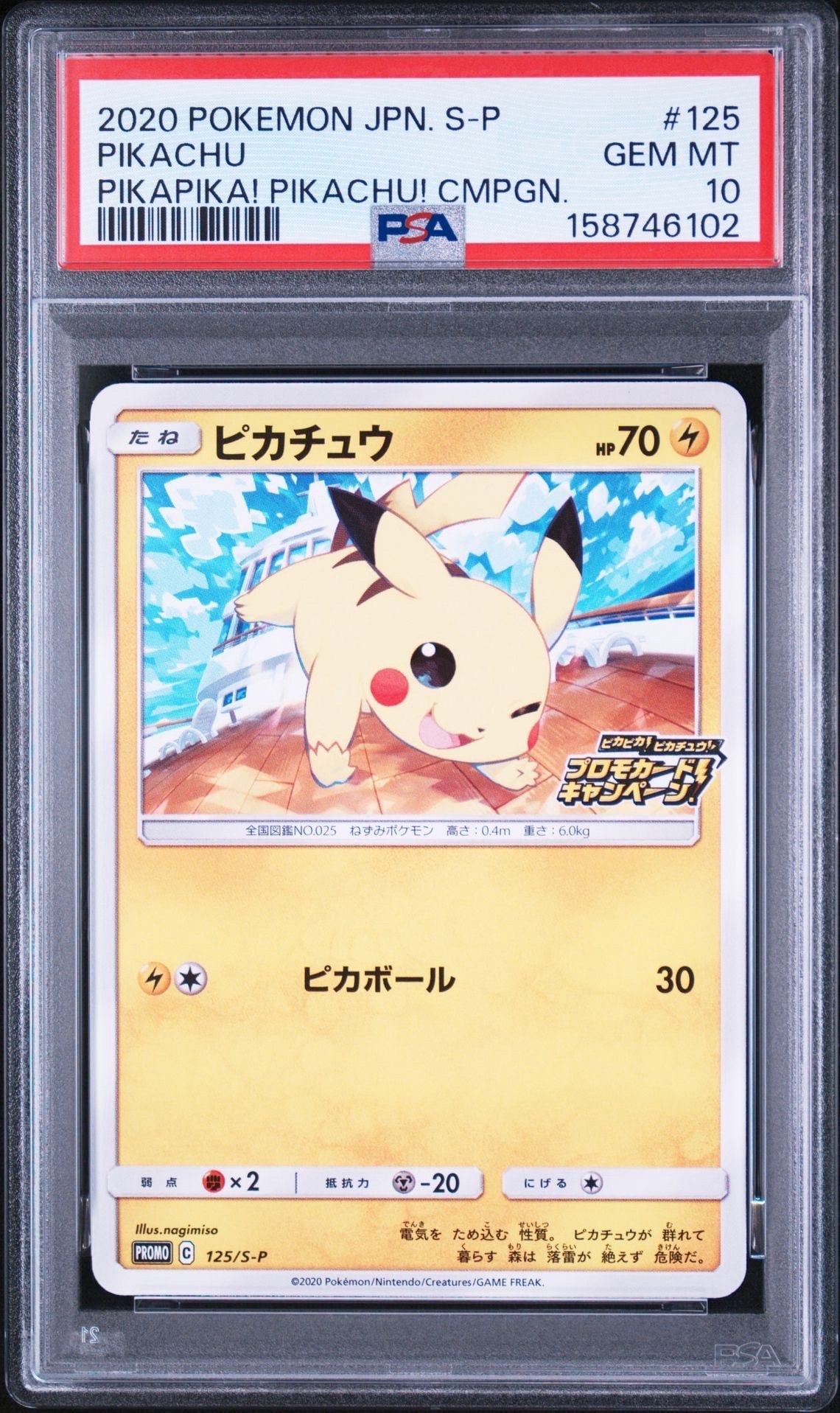 PSA10】ピカチュウ: プロモ P [S-P 125](ピカピカ！ピカチュウ！プロモ