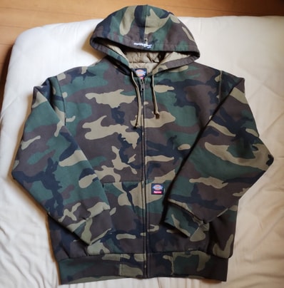 Supreme x Dickies Quilted Lined Zip Up Hooded Sweatshirt "Woodland Camo"