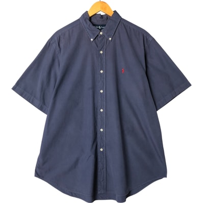 古着 ラルフローレン Ralph Lauren CLASSIC FIT 半袖 ボタンダウンシャツ メンズXL相当/eaa556654