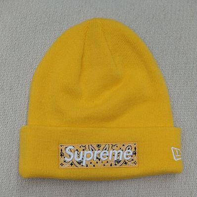 Supreme New Era® Box Logo Beanie "Yellow"
