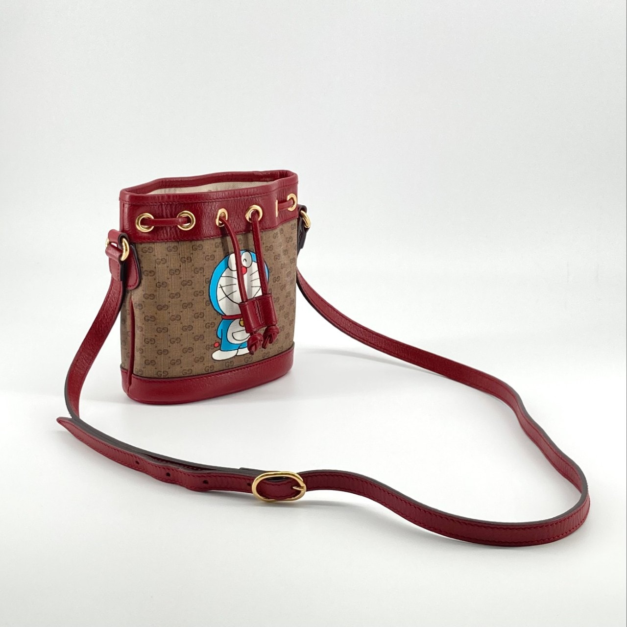 C (やや傷や汚れあり)】GUCCI（グッチ） ×DORAEMON ミニ バケット