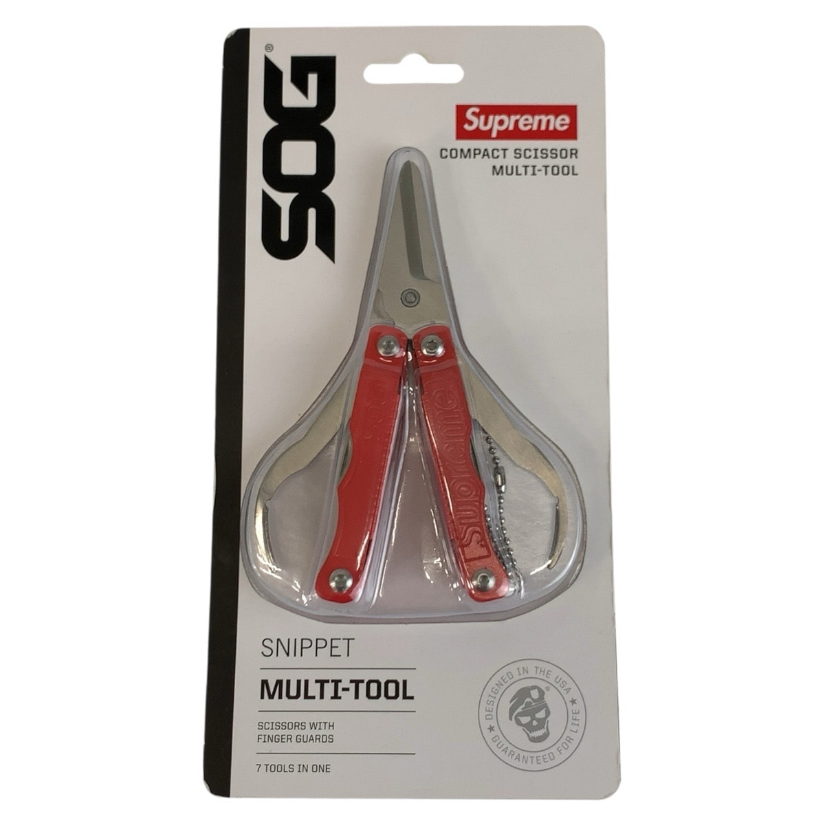 新品未使用 Supreme シュプリーム SOG Snippet Multi Tool レッド シルバー ステンレス ハサミ マルチツールハサミ 604416 【中古】