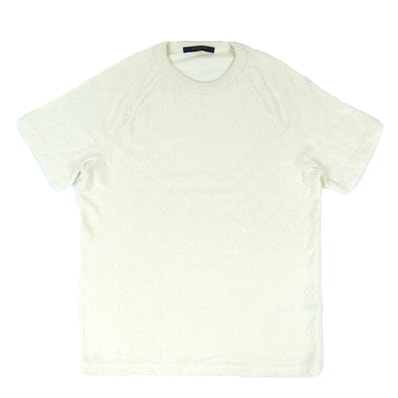 極美品 ルイヴィトン モノグラム パイル地 半袖Tシャツトップス S アイボリー