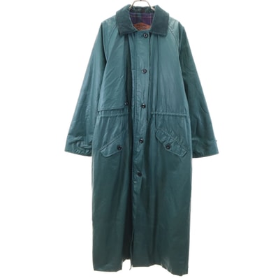 WOOLRICH ウールリッチ 80s USA製 ナイロン ヴィンテージ ロングコート S グリーン系
