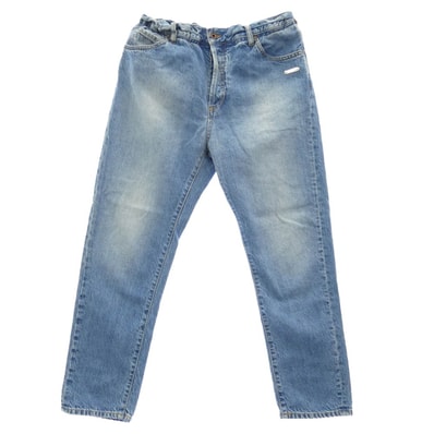 OFF-WHITE オフホワイト デニムパンツ OMYA005F18166004 ベルテッド ウエストゴム デニムパンツ ジーンズ インディゴブルー系 33【中古】
