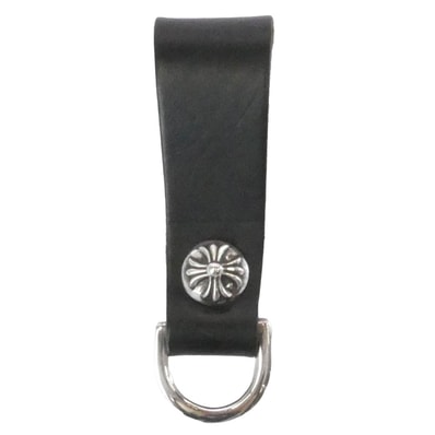 CHROME HEARTS クロムハーツ(原本無) その他アクセサリー BELT LOOP D RING Dカン クロスボールボタン ベルトループ ブラック系 シルバー系【美品】【中古】