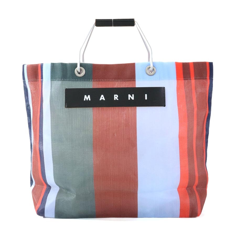マルニ MARNI ハンドバッグ フラワーカフェ ナイロン/アルミ/レザー マルチカラー レディース【中古】 56813a