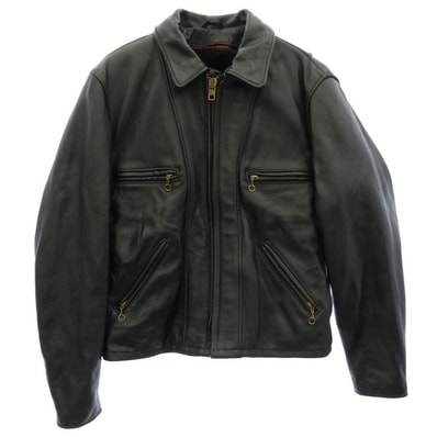 schott ショット ライダースジャケット 680 着脱式ボアライナー シングルライダース レザー ジャケット ブラック系 40【中古】
