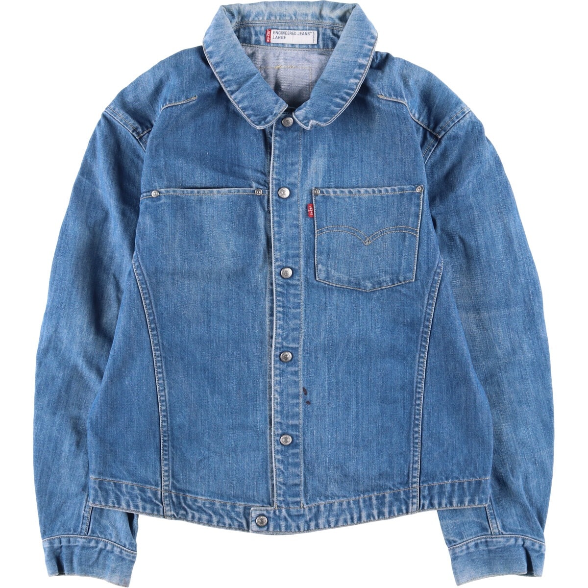 古着 リーバイス Levi's ENGINEERED エンジニアード 70100-0843 ユーロモデル 立体裁断 デニムジャケット メンズL相当/eaa592298