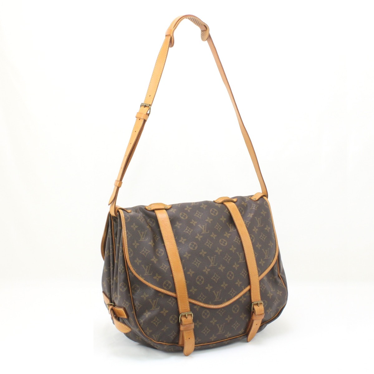 $$ LOUIS VUITTON ルイヴィトン モノグラム ソミュール43 ショルダーバッグ M42252