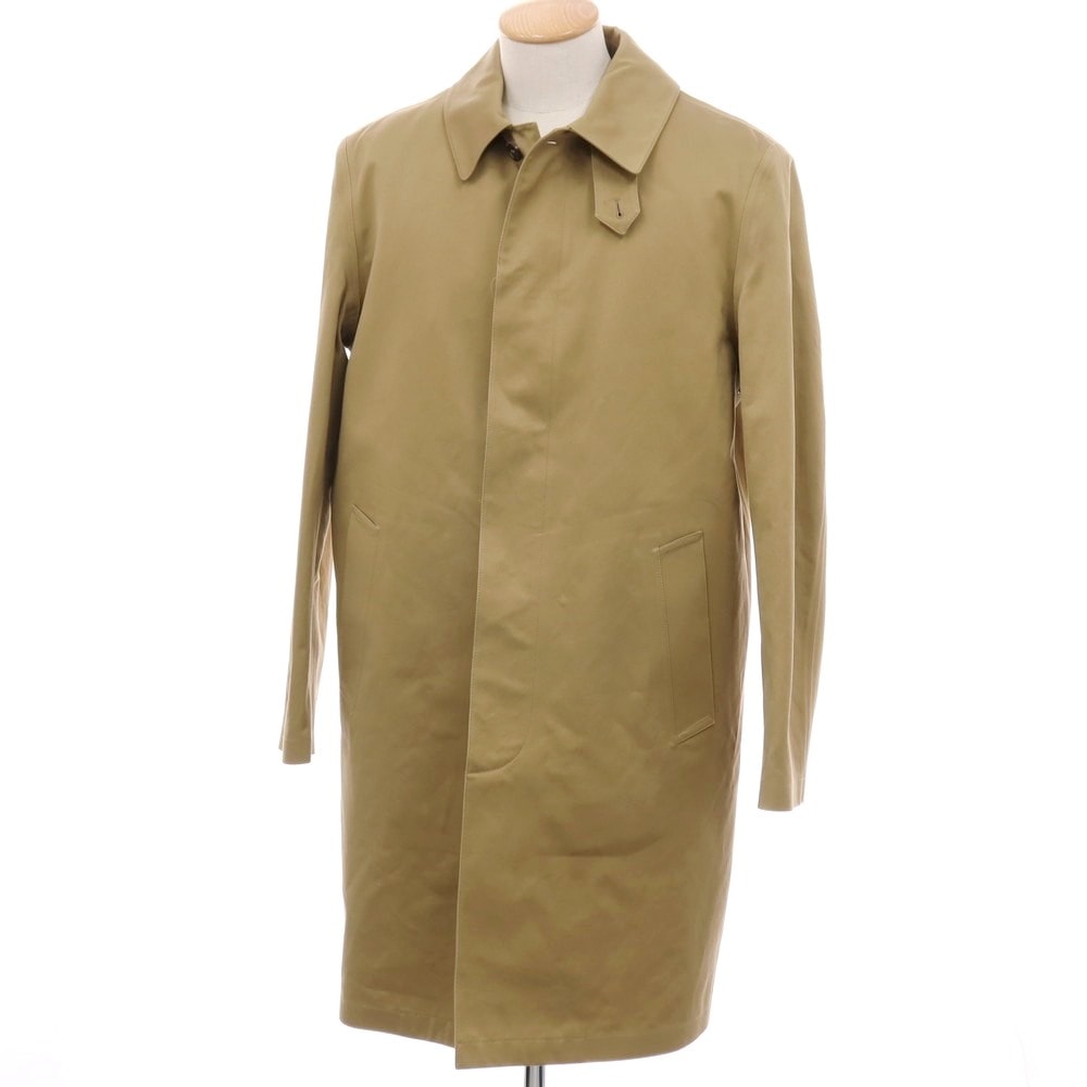 【中古】サンローラン SAINT LAURENT ツイルコットン ステンカラーコート ベージュ【サイズ44】【メンズ】