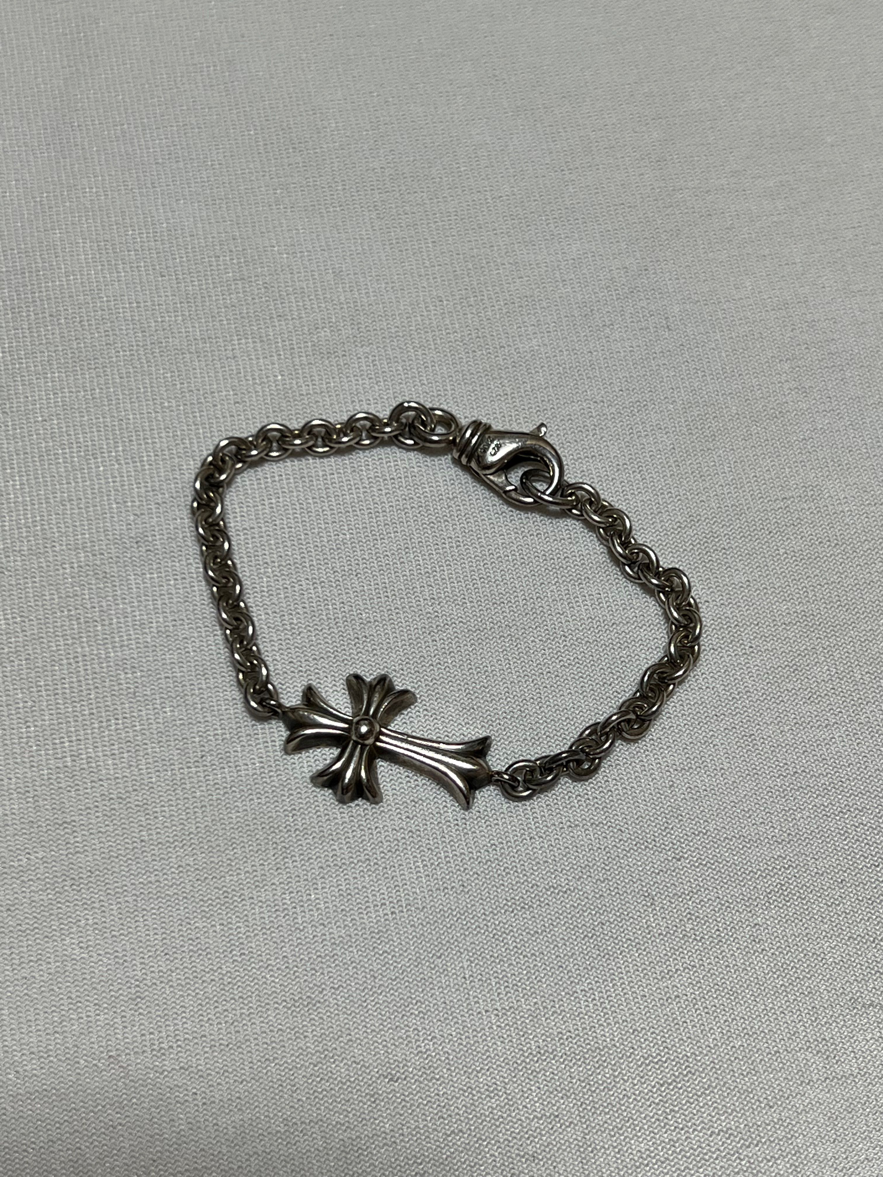 Chrome Hearts Chain Tiny CH Cross Bracelet / 7inch "Silver"