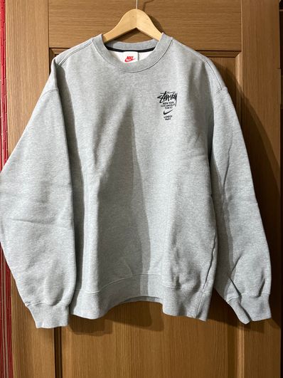 Nike x Stussy International Crewneck Sweatshirt (US Size) "Grey" DC4198-050