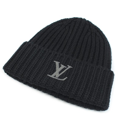 LOUIS VUITTON ルイ・ヴィトン ビーニー オンリー LV ニットキャップ ブラック M77277 MY3234 レディース【中古】【美品】