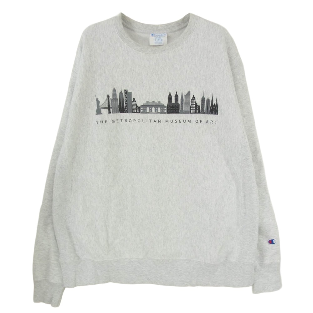 Champion チャンピオン The Metropolitan Museum of Art  Reverse Weave Sweat リバースウィーブ メトロポリタン 美術館 スウェット グレー系 L【中古】
