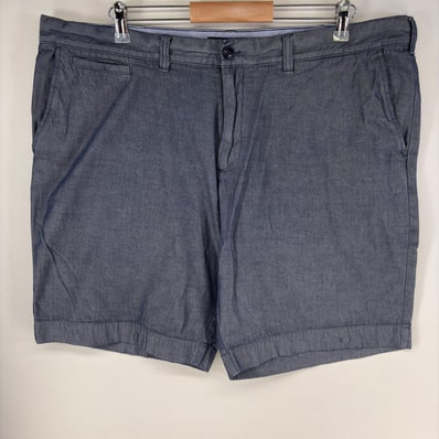 古着 トミーヒルフィガー TOMMY HILFIGER ショートパンツ ワンポイントロゴ ジップ ショーツ コインポケット w42 ブルー系 メンズ