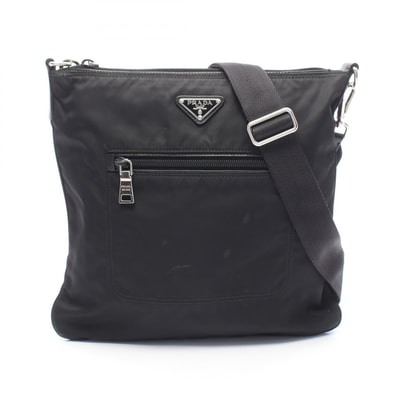 プラダ PRADA TESSUTO ショルダーバッグ バッグ ナイロン レザー レディース ブラック系 BT0715 【中古】