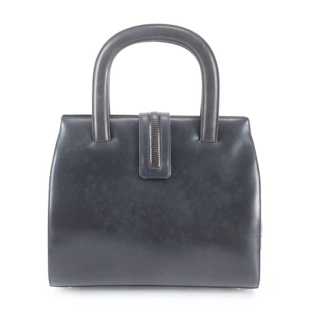 ■美品 グッチ ハンドバッグ リザード レザー