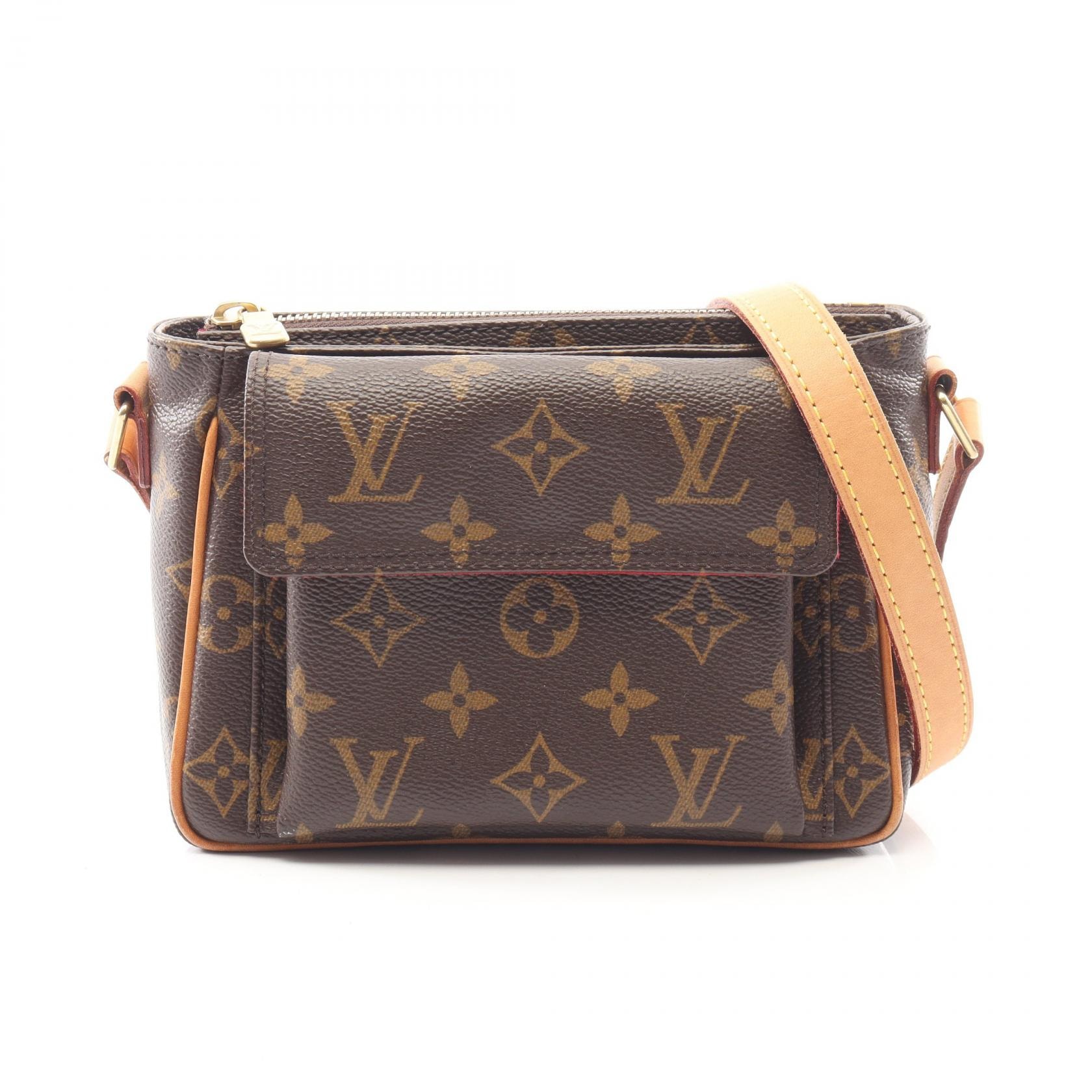 ルイ・ヴィトン LOUIS VUITTON ヴィバシテPM ショルダーバッグ バッグ PVCコーティングキャンバス レザー モノグラム レディース ブラウン系 M51165 【中古】