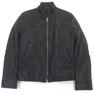 美品 ドルチェ&ガッバーナ レザージャケット ブラック メンズ 44