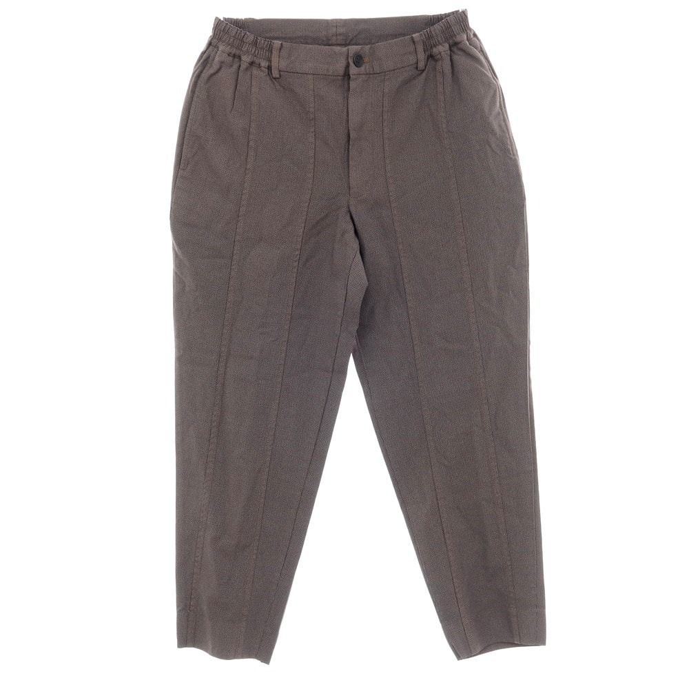 【中古】コムデギャルソン オムドゥ COMME des GARCONS HOMME DEUX 2025年春夏 ポリエステル イージー スラックス パンツ グレーxブラウン×ブルー【サイズM】【メンズ】