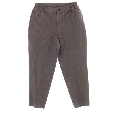 【中古】コムデギャルソン オムドゥ COMME des GARCONS HOMME DEUX 2025年春夏 ポリエステル イージー スラックス パンツ グレーxブラウン×ブルー【サイズM】【メンズ】