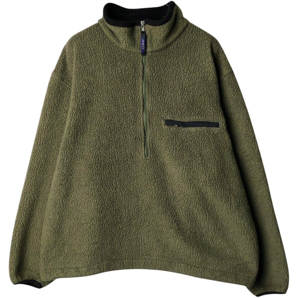 빈티지 70~80년대 L.L.Bean 하프 지퍼 플리스 풀오버 남성용 XL 상당 빈티지/EAA627000