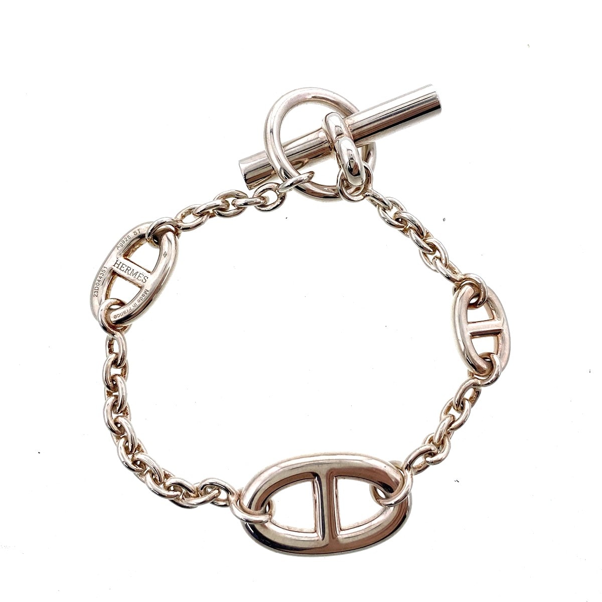 HERMES エルメス シェーヌダンクル ファランドール ST ブレスレット シルバー925 シルバー  レディース【中古】