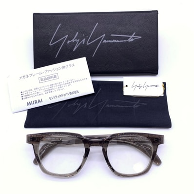 Yohji Yamamoto Wellington Eyewear Clear Smoke Brown