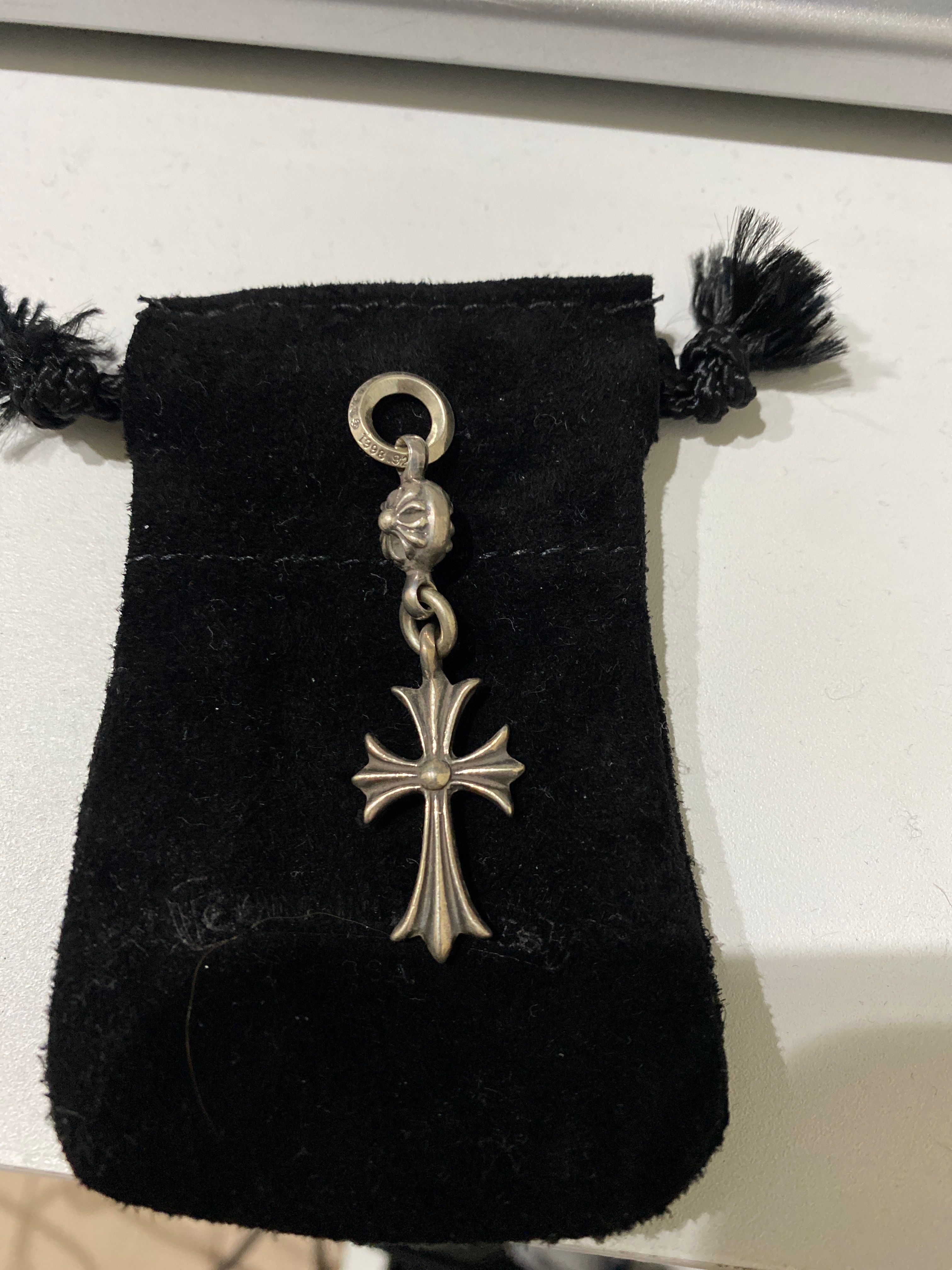 Chrome Hearts 1 Ball Tiny CH Cross Charm "Silver"