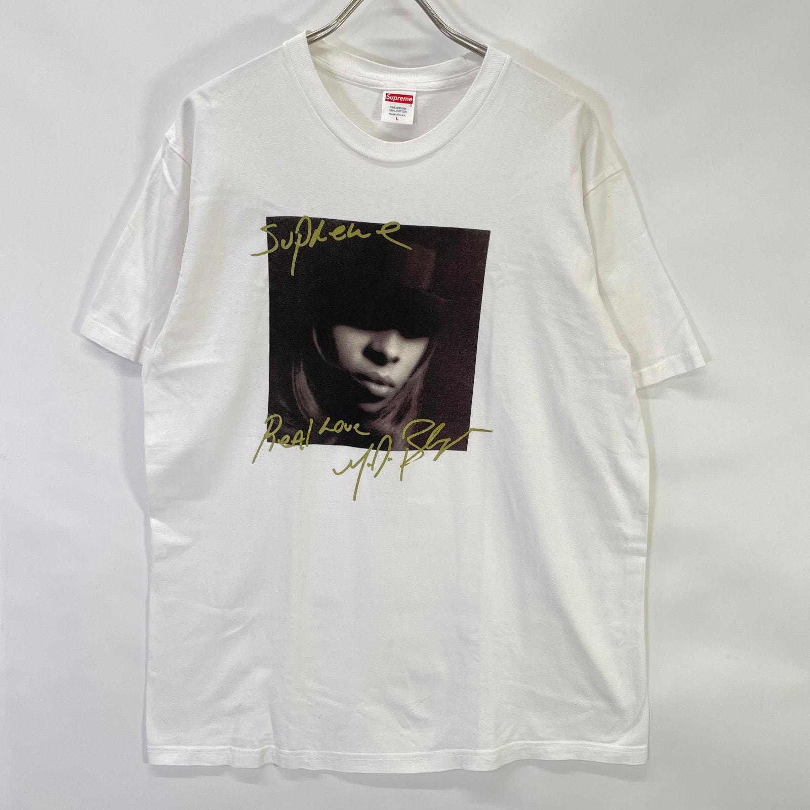 シュプリーム 19AW ホワイト Mary J. Blige Tee メアリー J. ブライジ Tシャツ L