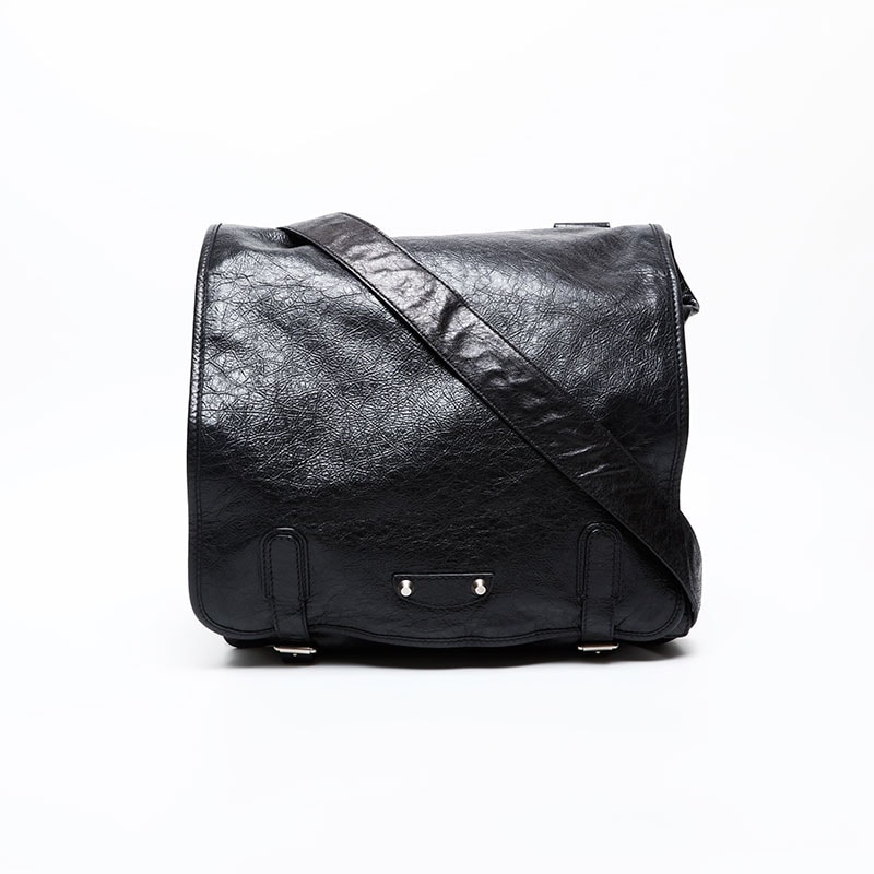 バレンシアガ BALENCIAGA レザー モトクロス クラシック ショルダーバッグ【中古】