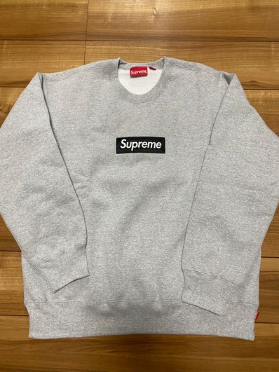 Supreme Box Logo Crewneck "Heather Grey" (22FW)