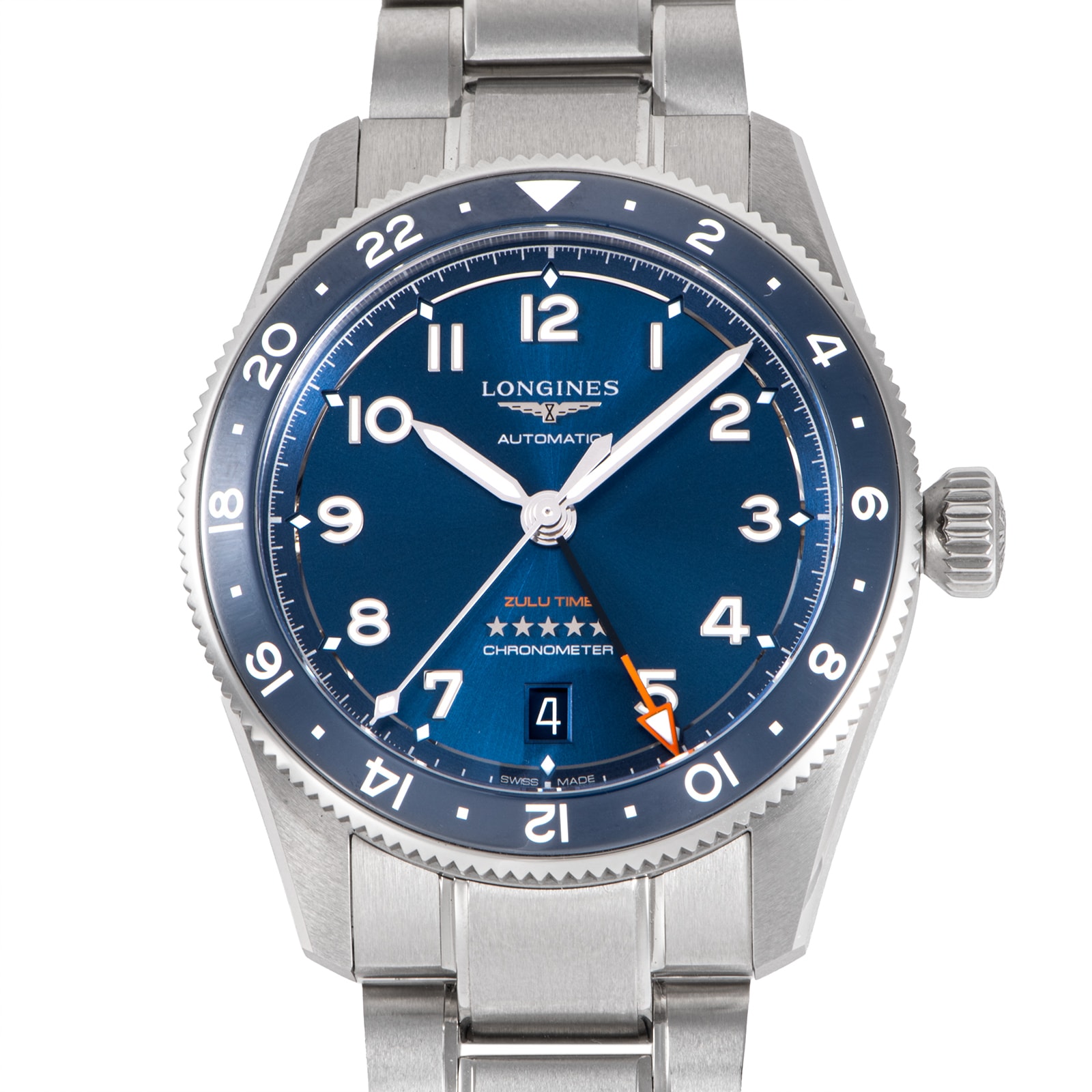 【新品】LONGINES ロンジン スピリット ズールータイム L3.802.4.93.6 ステンレススチール【中古】