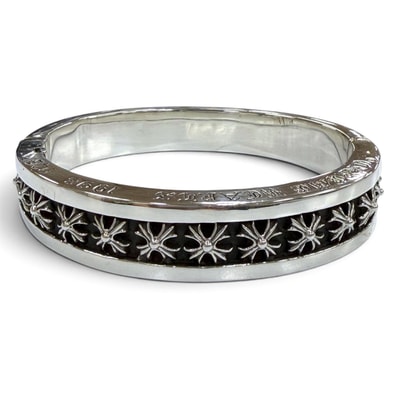 美品 クロムハーツ NARROW V BAND CH Plus Bangle