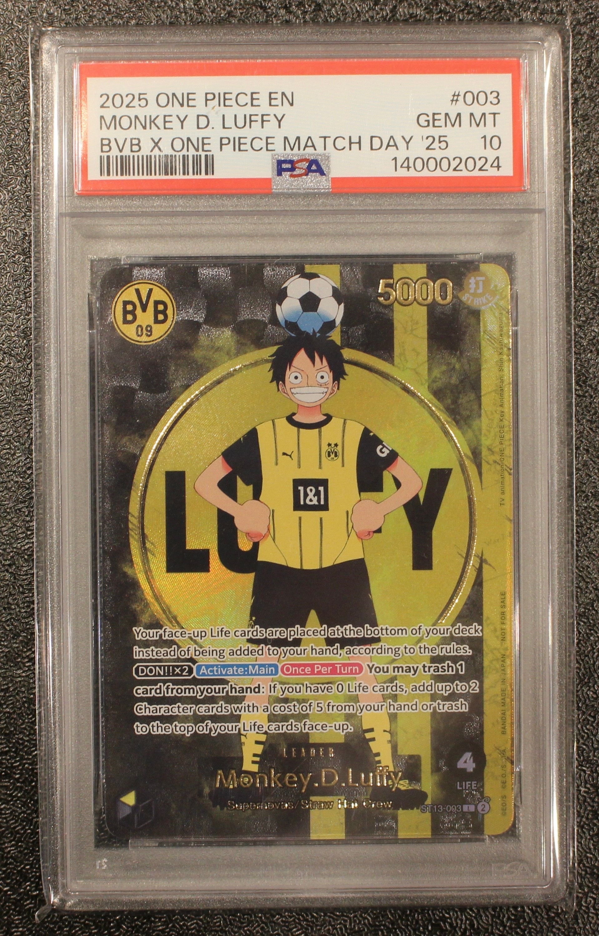 PSA10】モンキー・D・ルフィ L [ST13-003](プロモーションカード