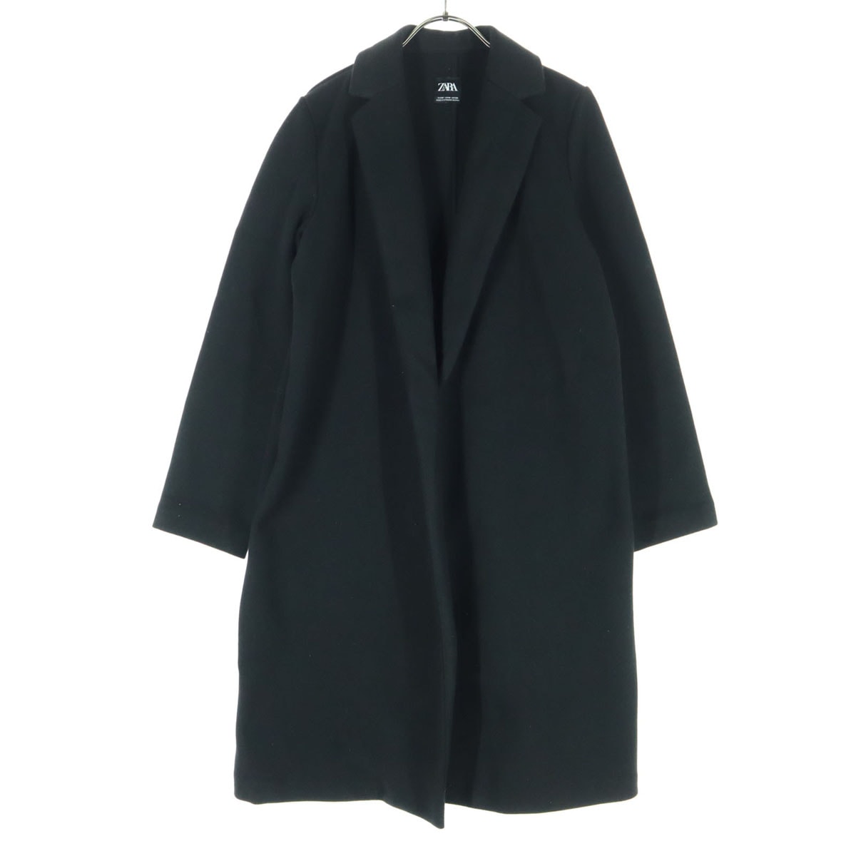 ZARA ザラ 長袖 ガウンコート M ブラック