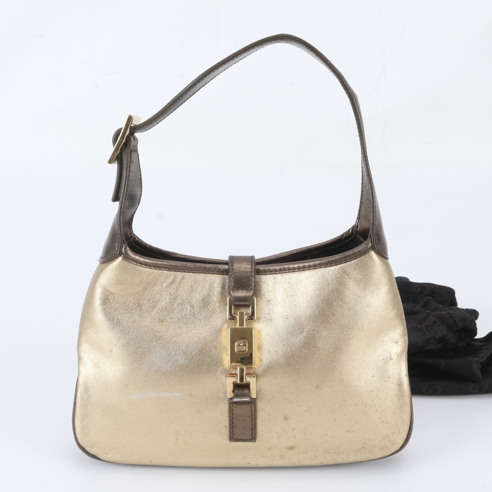 ■美品 グッチ ジャッキー 005 0775 ハンドバッグ レザー