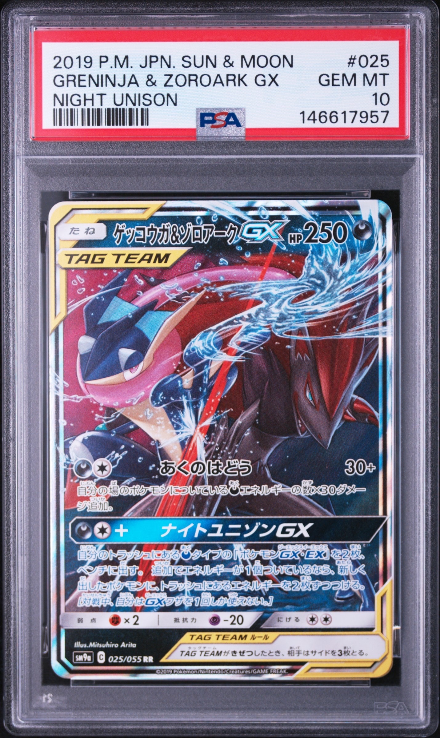ゲッコウガ&ゾロアークGX RR [SM9a 025/055](強化拡張パック「ナイトユニゾン」)