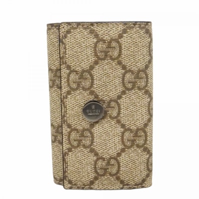 ★SALE【6cd4506-k】グッチ キーケース GGスプリーム 115063 PVC ブラウン シルバー金具【中古】メンズ レディース ユニセックス