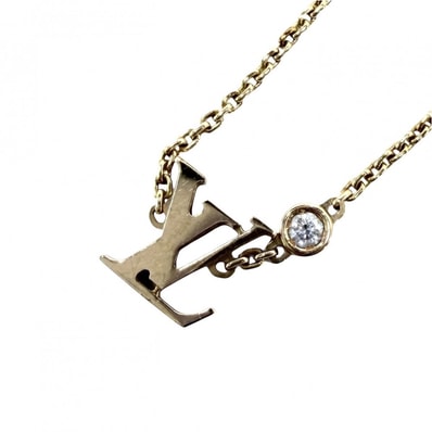 LOUIS VUITTON ルイヴィトン ネックレス モノグラム ペンダント イディール ブロッサム LV アクセサリー アジャスター付き K18イエローゴールド ダイヤモンド0.03ct Q93626 ゴールド レディース 約4.1g【中古品】