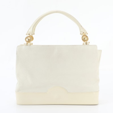 ■美品 ヴェルサーチ サンバーストハンドバッグ レザー