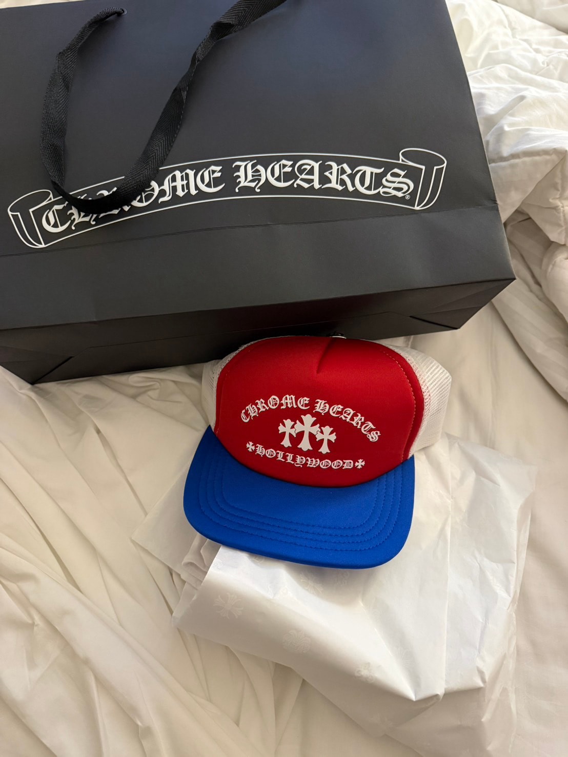 Chrome Hearts Trucker Cap King Taco "Red/Blue"