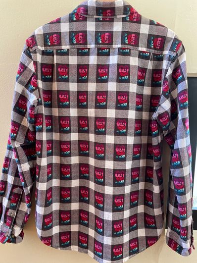 Supreme Rose Buffalo Plaid Shirt "White"