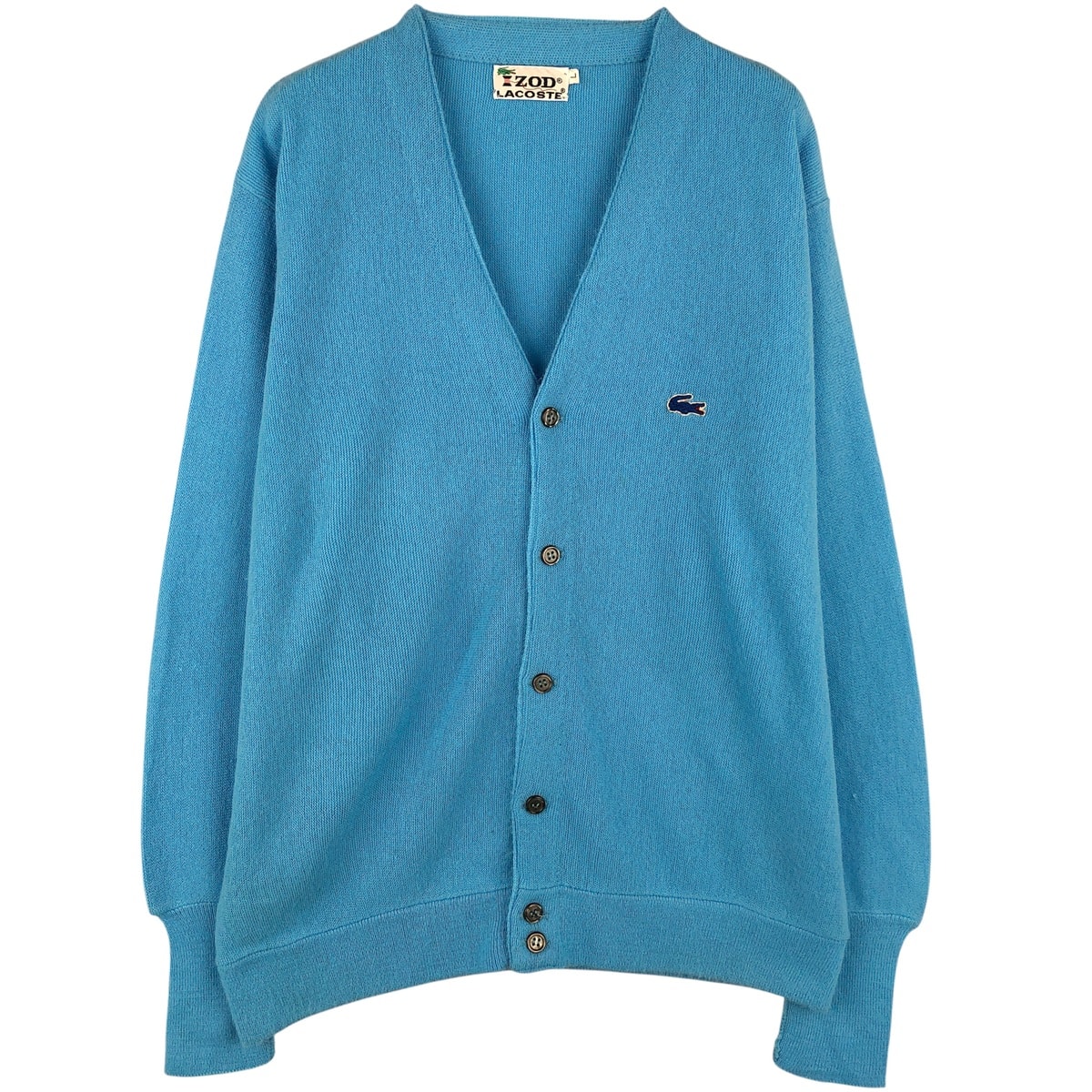 古着 70~80年代 ラコステ LACOSTE IZOD アクリルニットカーディガン メンズL相当 ヴィンテージ/eaa607658
